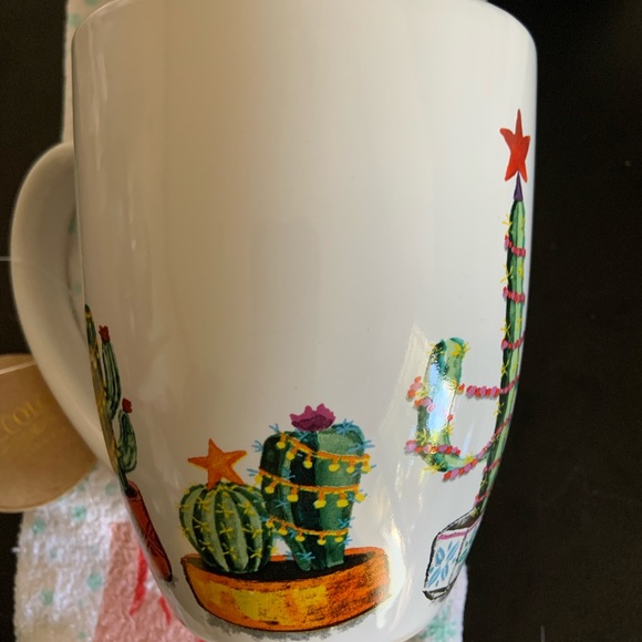 Eccolo Kitchen Nwt Christmas Dish Towel And Giant Cactus Mug Poshmark